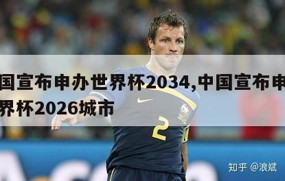 中国宣布申办世界杯2034,中国宣布申办世界杯2026城市